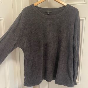 Barefoot Dreams Gray Crew Neck Sweater Relaxed Fit